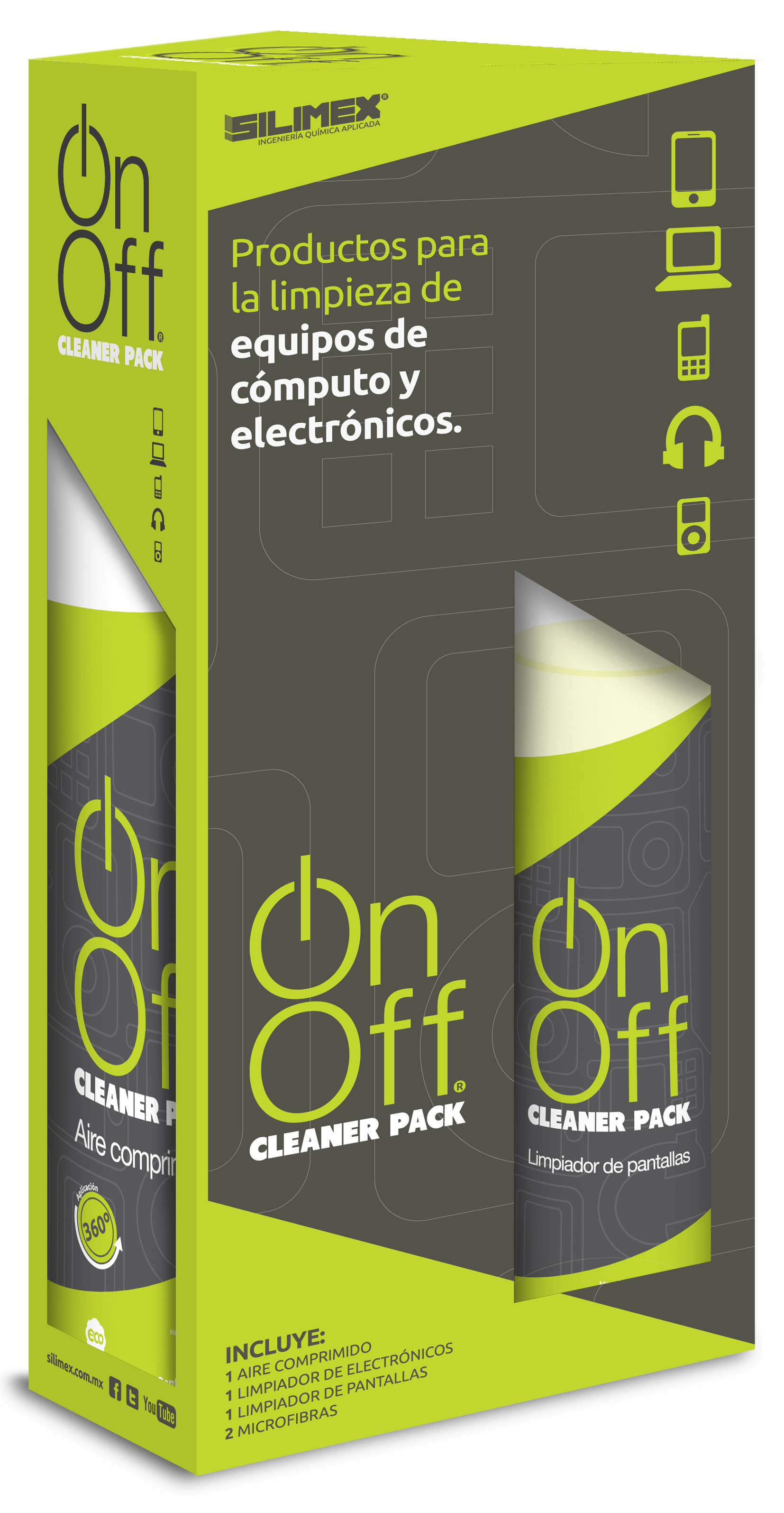 SILIMEX CA ON-OFF CLEANER PACK LIMPIADOR DE PANTALLAS 250ml